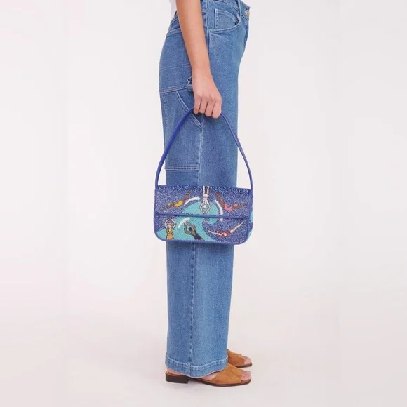 STAUD 🏊🏽‍♀️ Tommy Beaded Bag in Blue Swimmers - Picture 13 of 13